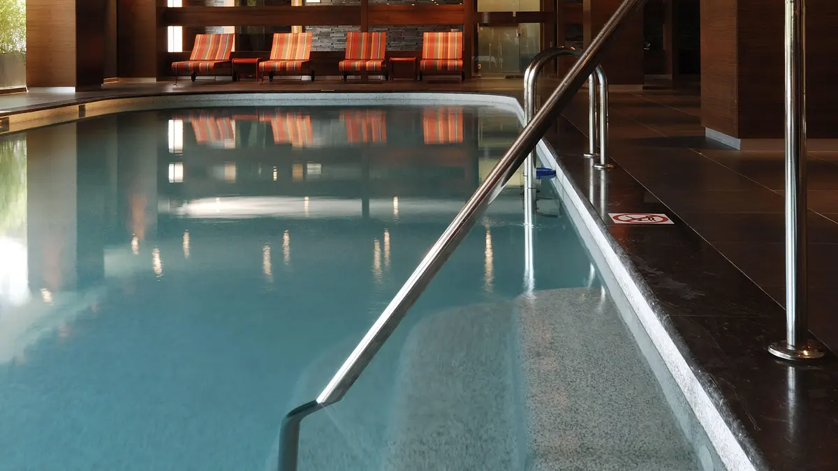 The indoor pool — ask before you use it