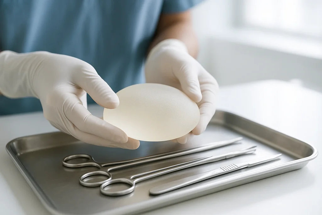 extracción de implantes mamarios