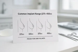 different breast implant sizes