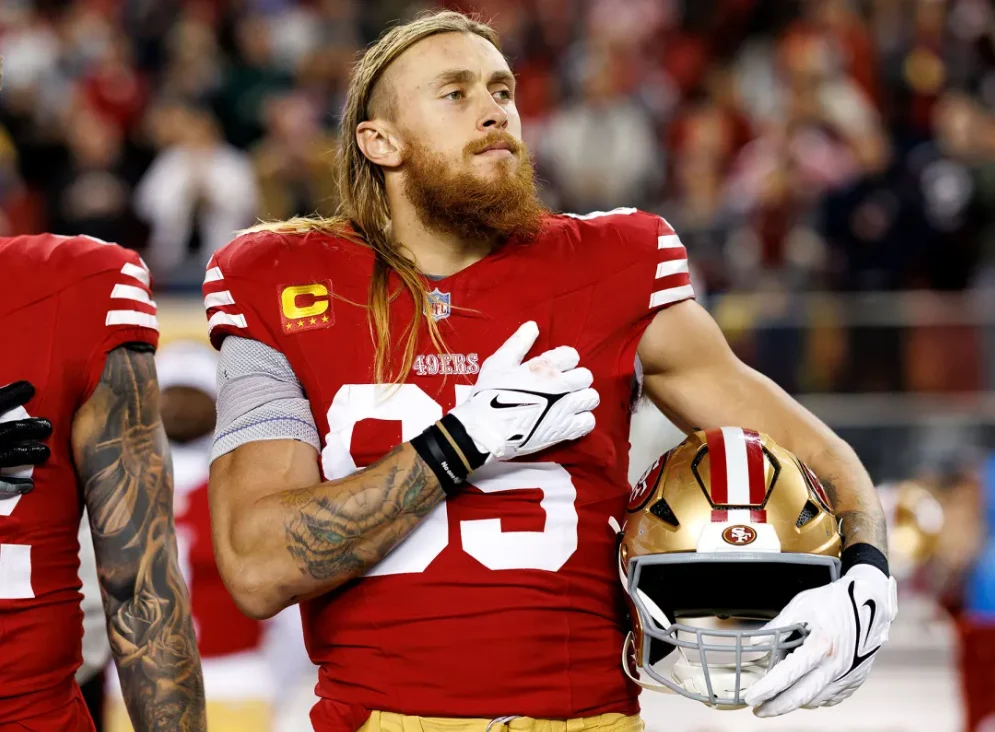 george kittle before the match