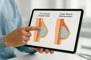 over muscle and under muscle cover