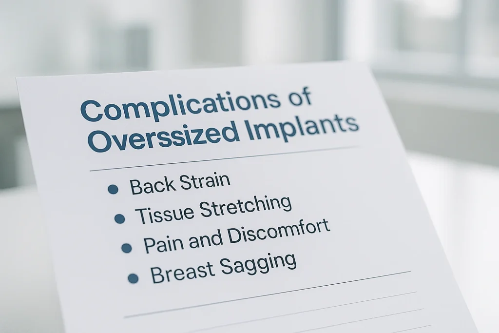 potenzielle Komplikationen von oversized-Implantaten