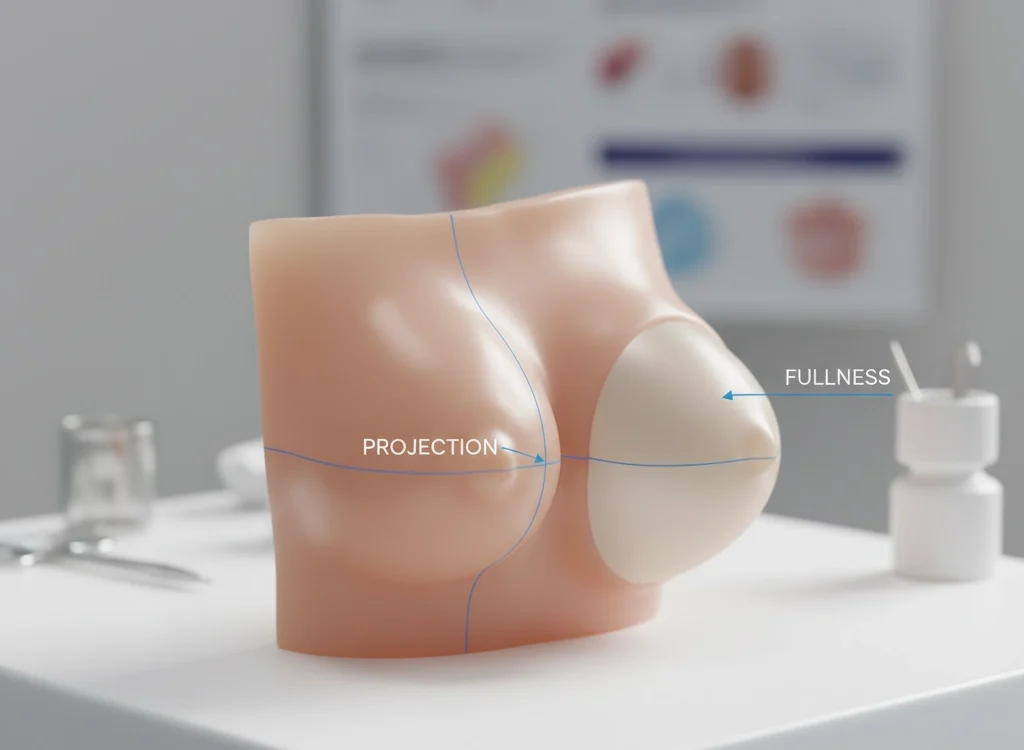 Modello anatomico 3d del contorno dell'impianto mammario