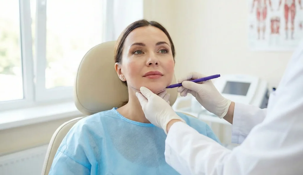 facelift consultation marking