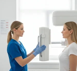mammogram implant positioning