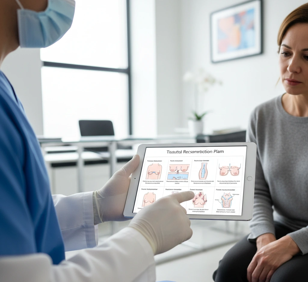 surgeon plans the reconstruction surgery