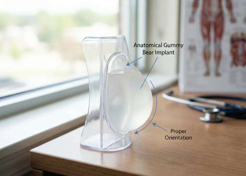 anatomik implant yönlendirmesi cepli yan görünüm
