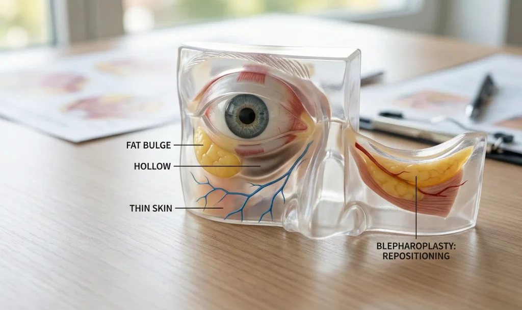 anatomical model dark circles causes