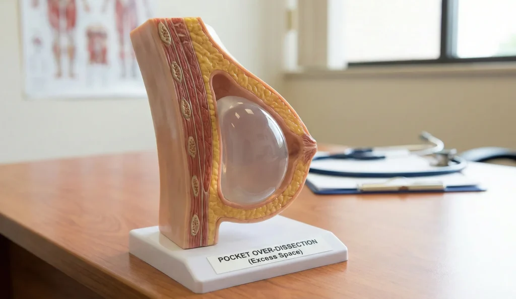 Anatomisches Modell des Implantatfachs bei Dissektion
