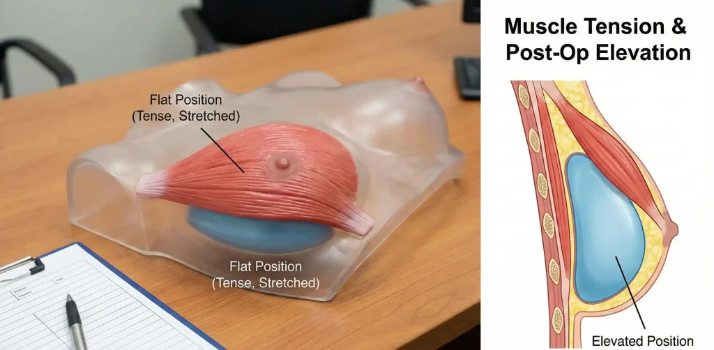 anatomical model muscle tension sleeping elevation