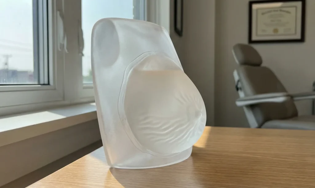 anatomical model showing implant rippling causes