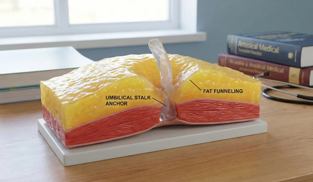 modello anatomico dell'asta ombelicale