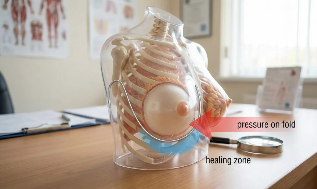 breast implant underwire pressure anatomy