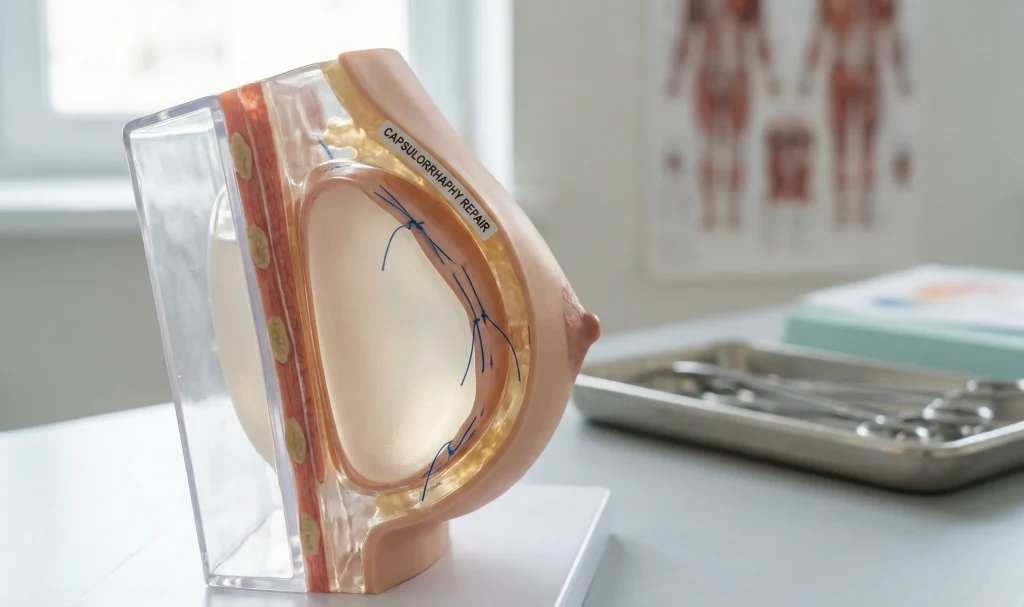 modello di suture interne di capsulorrafia