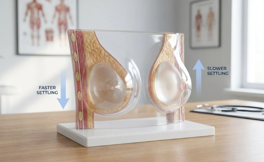 klinisches Bild eines sauberen 3D-Anatomie-Brustmodells