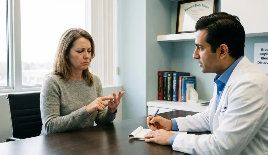 doctor consultation breast implant illness symptoms