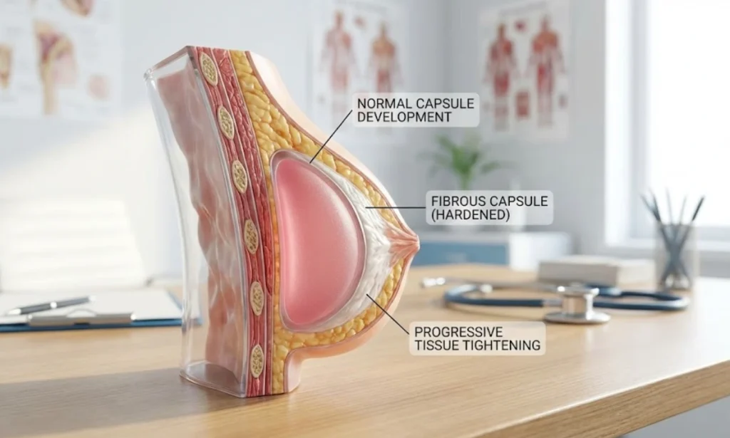 implant çevresinde fibroz doku oluşumu