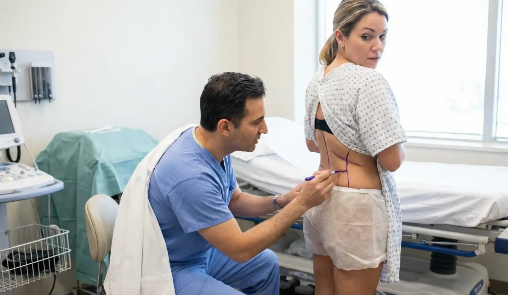 liposuction pre op surgical marking planning