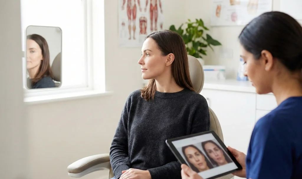 liquid facelift consultation mirror assessment