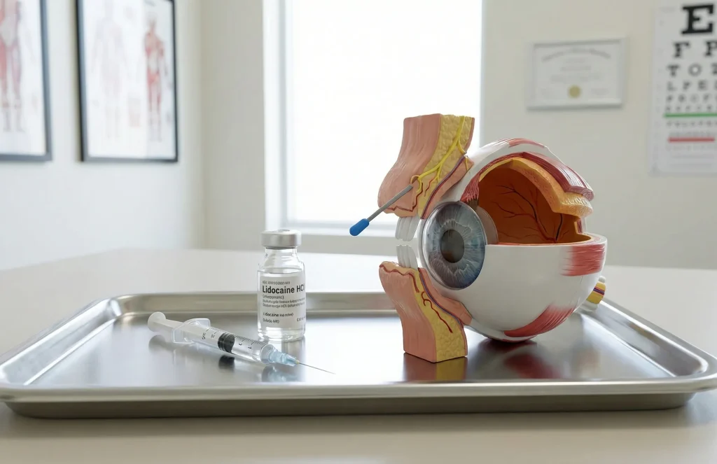 lokale Anästhesie-Werkzeuge 3D-Augenmodell für Blepharoplastik-Vorbereitung