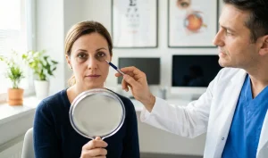 patient consultation dark circles blepharoplasty
