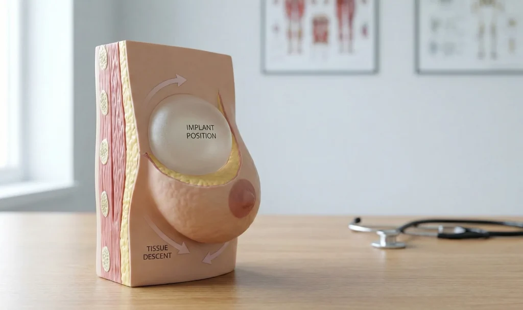 snoopy nose deformity breast implant anatomical model