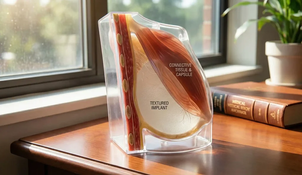 Texturiertes Implantat Gewebehaftung anatomisches Modell