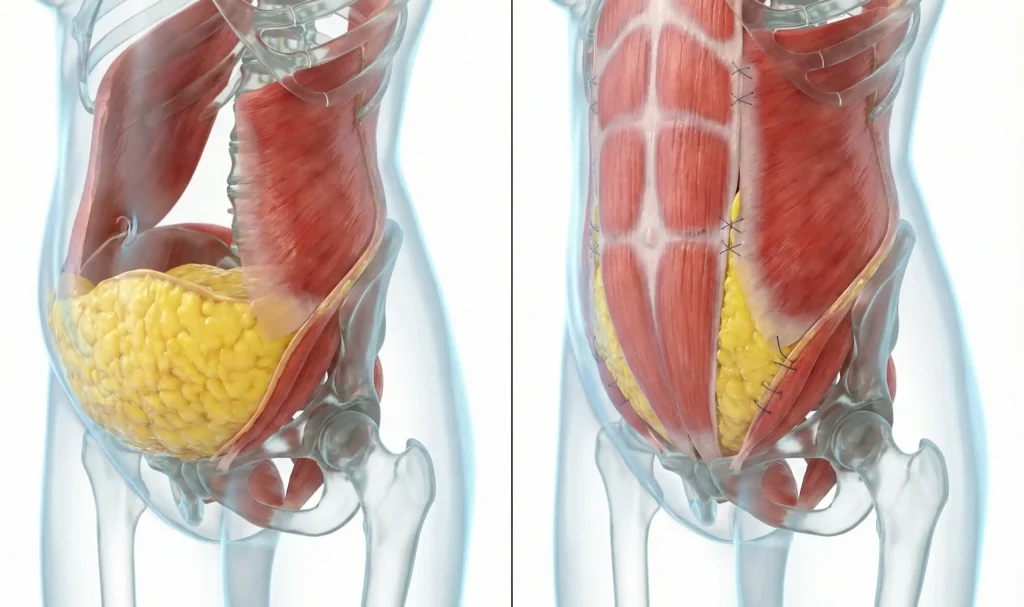 3d medical anatomy cross section mons pubis lift comparison