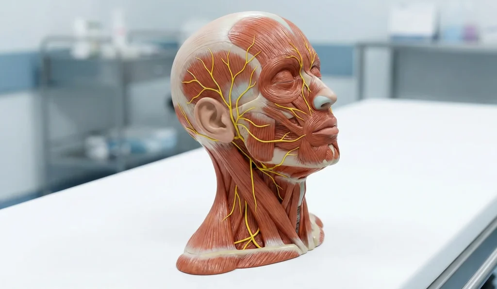 modello anatomico testa nervi facciali
