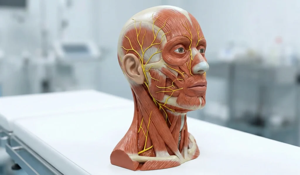 modello anatomico testa nervi facciali