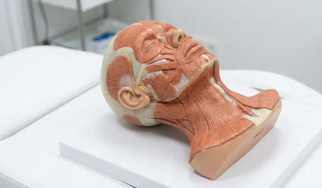 anatomisches Modell Kopf Hals Muskeln