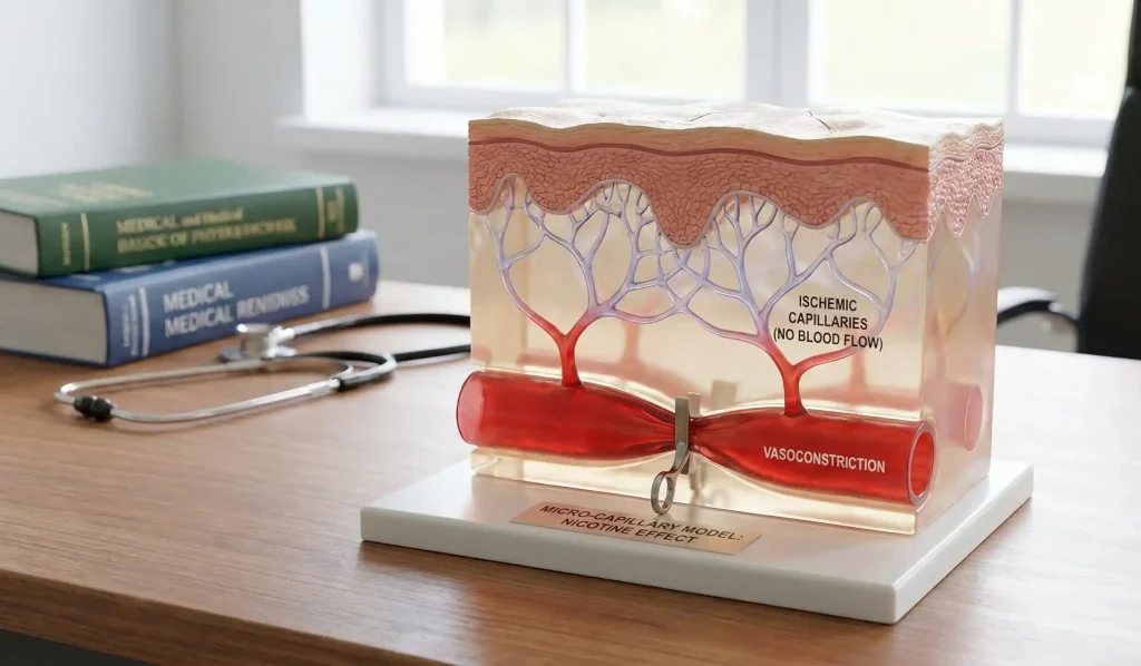 anatomik model mikrovasküler damar büzülmesi nikotin etkisi