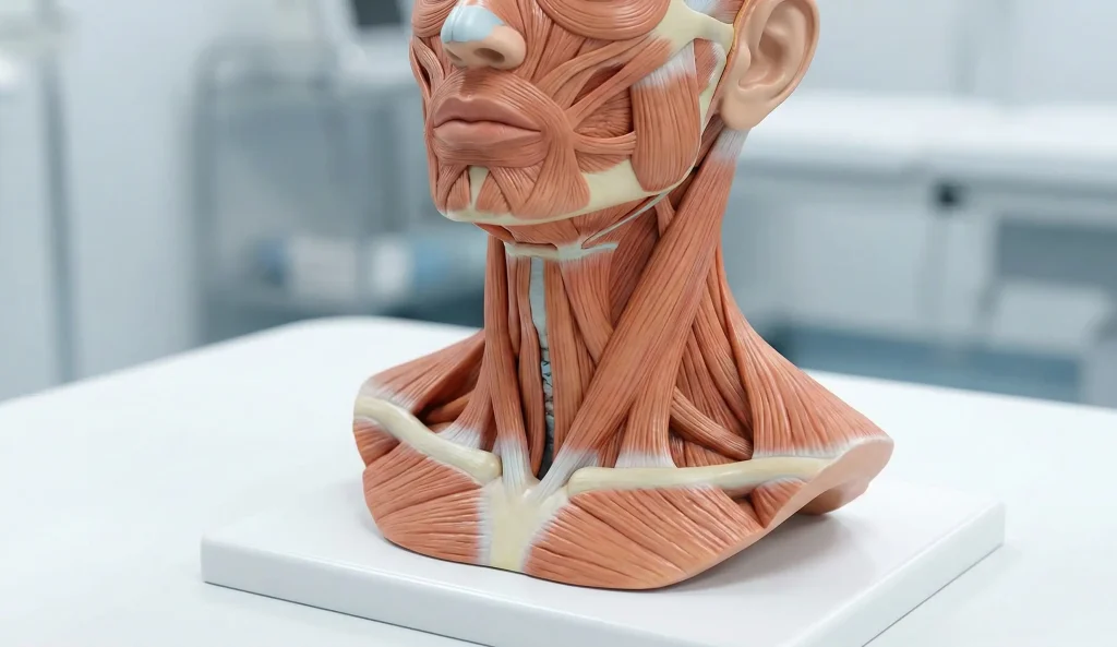 model anatomic mușchi gât