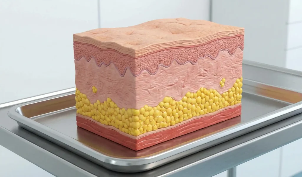 Anatomisches Modell Haut-Fett-Schichten