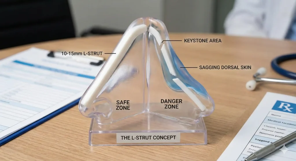 anatomical nasal septum model l strut concept