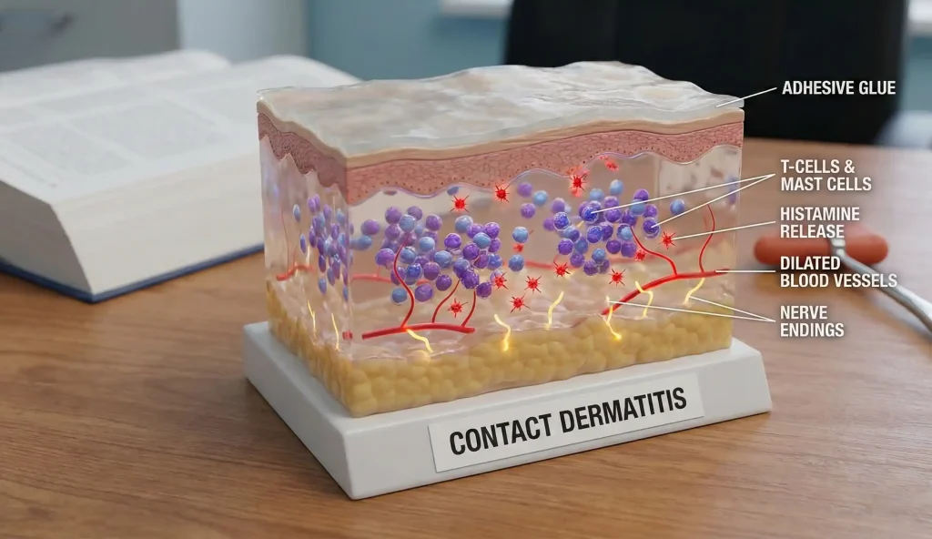 anatomik cilt modeli kontakt dermatit
