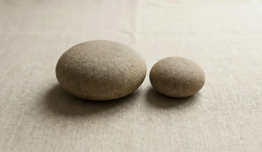 asymmetrical rocks natural light