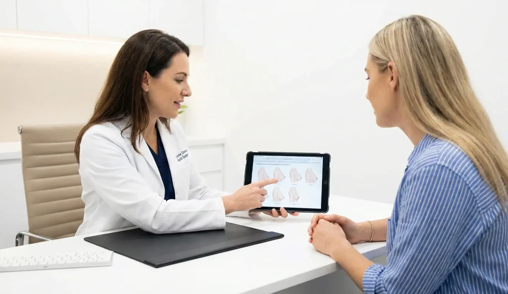 doktor hasta göğüs asimetrisi konsultasyonu