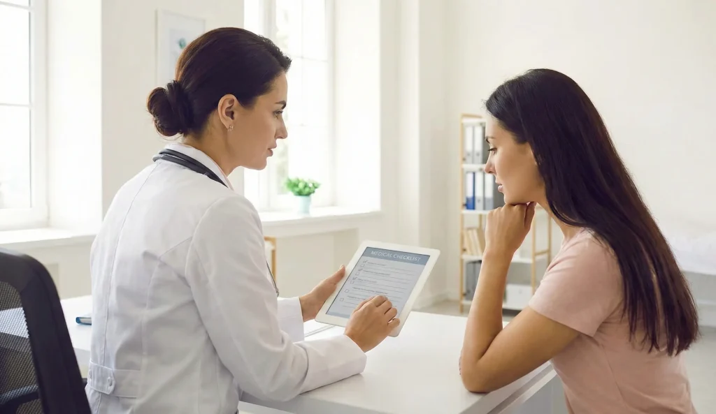 Arzt-Patienten-Beratung Checkliste Tablet