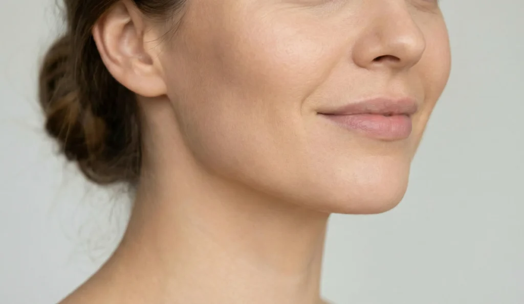 Gesichtskontur-Liposuktion natürliches Kieferlinien-Ergebnis Portrait