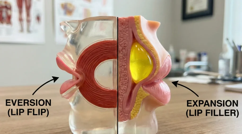 Lip-Anatomiemodell Eversion vs Expansion
