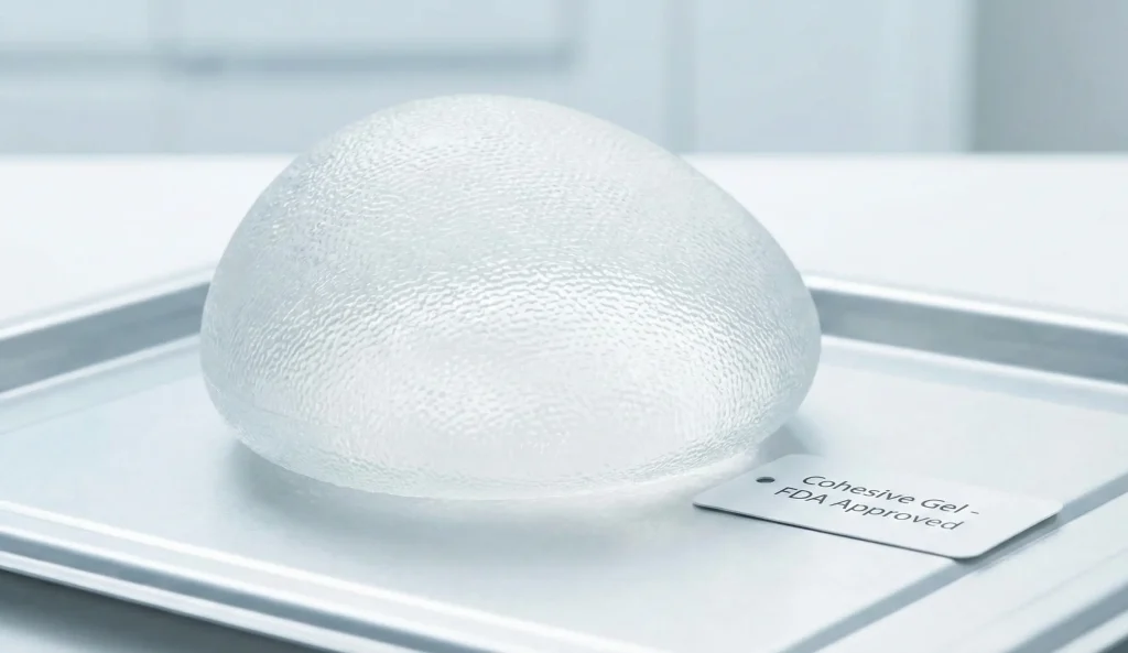 modern cohesive gel breast implant fda approved close up