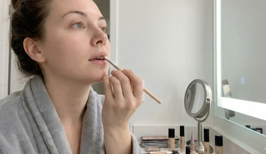 Social Distance Make-up Narbe Test