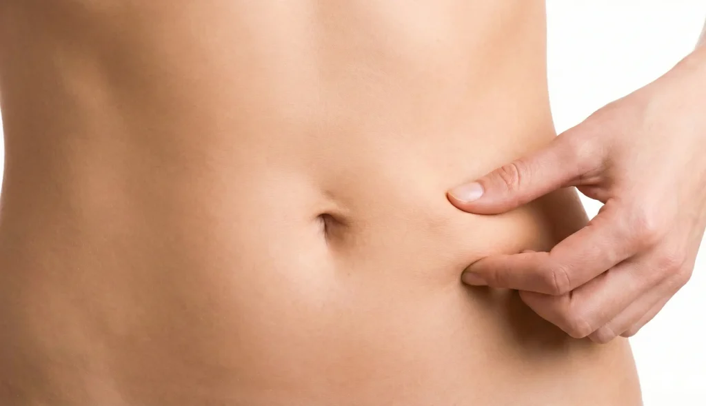tightened stomach skin representing j plasma or laser assisted liposuction results