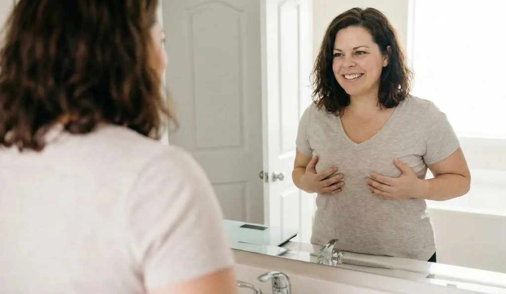 weight gain after reduction scale mirror reaction