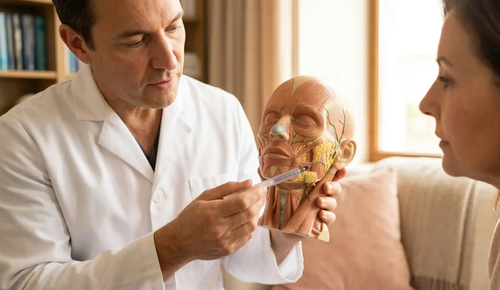 modello anatomico del volto spiegazione gonfiore lifting