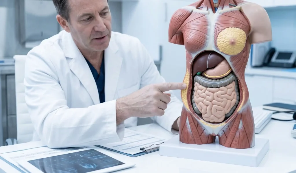 modelo anatómico grasa subcutánea liposucción 360