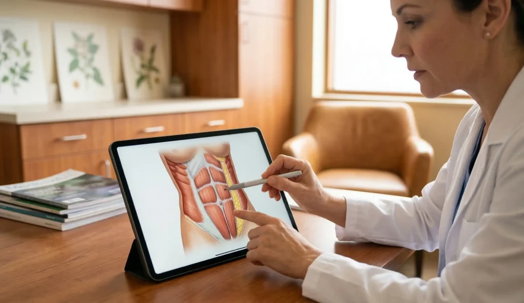modello anatomico sezione trasversale della tummy tuck