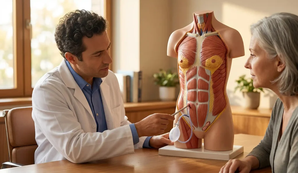 Modello anatomico modello di drenaggio addominoplastica