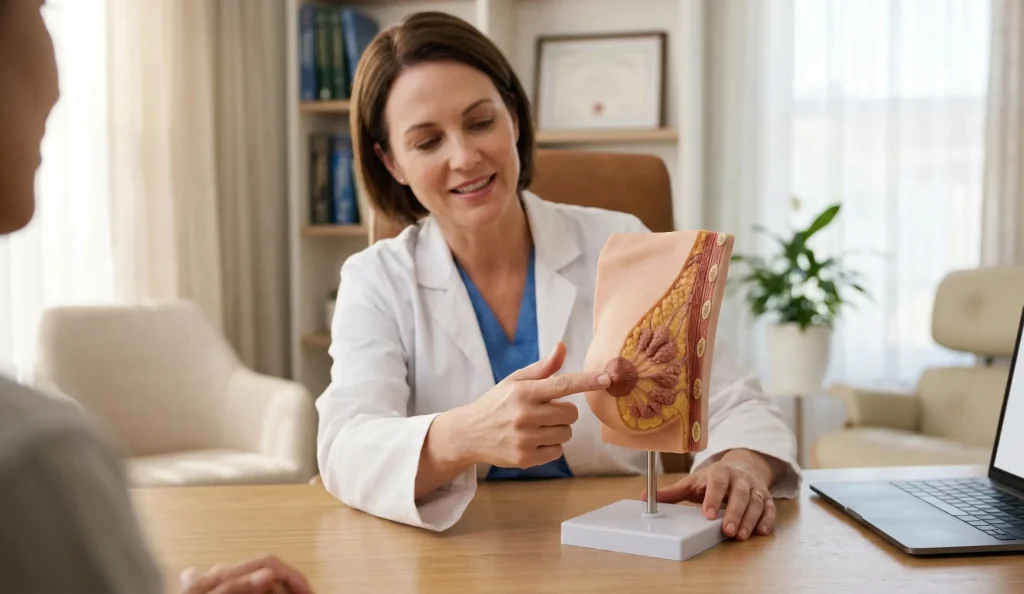 Anatomisches Modell Bruststraffung mit Brustwarzenposition